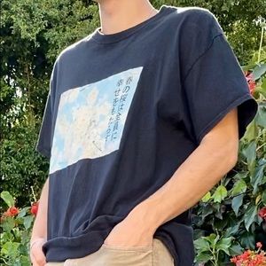 Black Cherry Blossom Graphic Tee